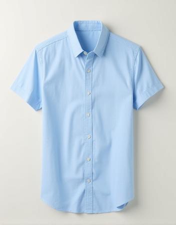 Light blue linen blend casual shirt